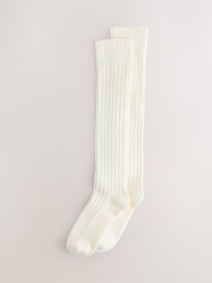 Cream Slouchy Ribbed Ankle Socks 1 Pack - image 2