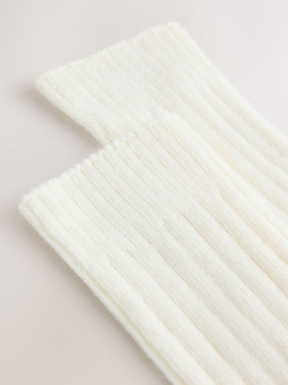 Cream Slouchy Ribbed Ankle Socks 1 Pack - image 4