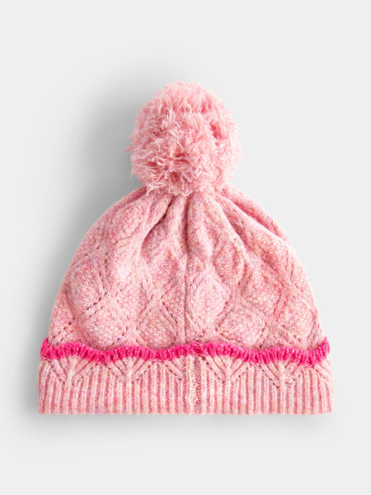 Jojo Maman Bébé Pink Cherry Pom Pom Knitted Hat - image 2
