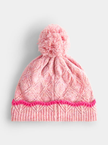 Jojo Maman Bébé Pink Cherry Pom Pom Knitted Hat - image 2