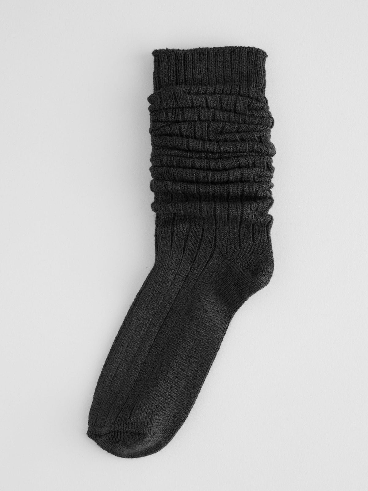 Black Slouchy Ribbed Ankle Socks 1 Pack - image 3