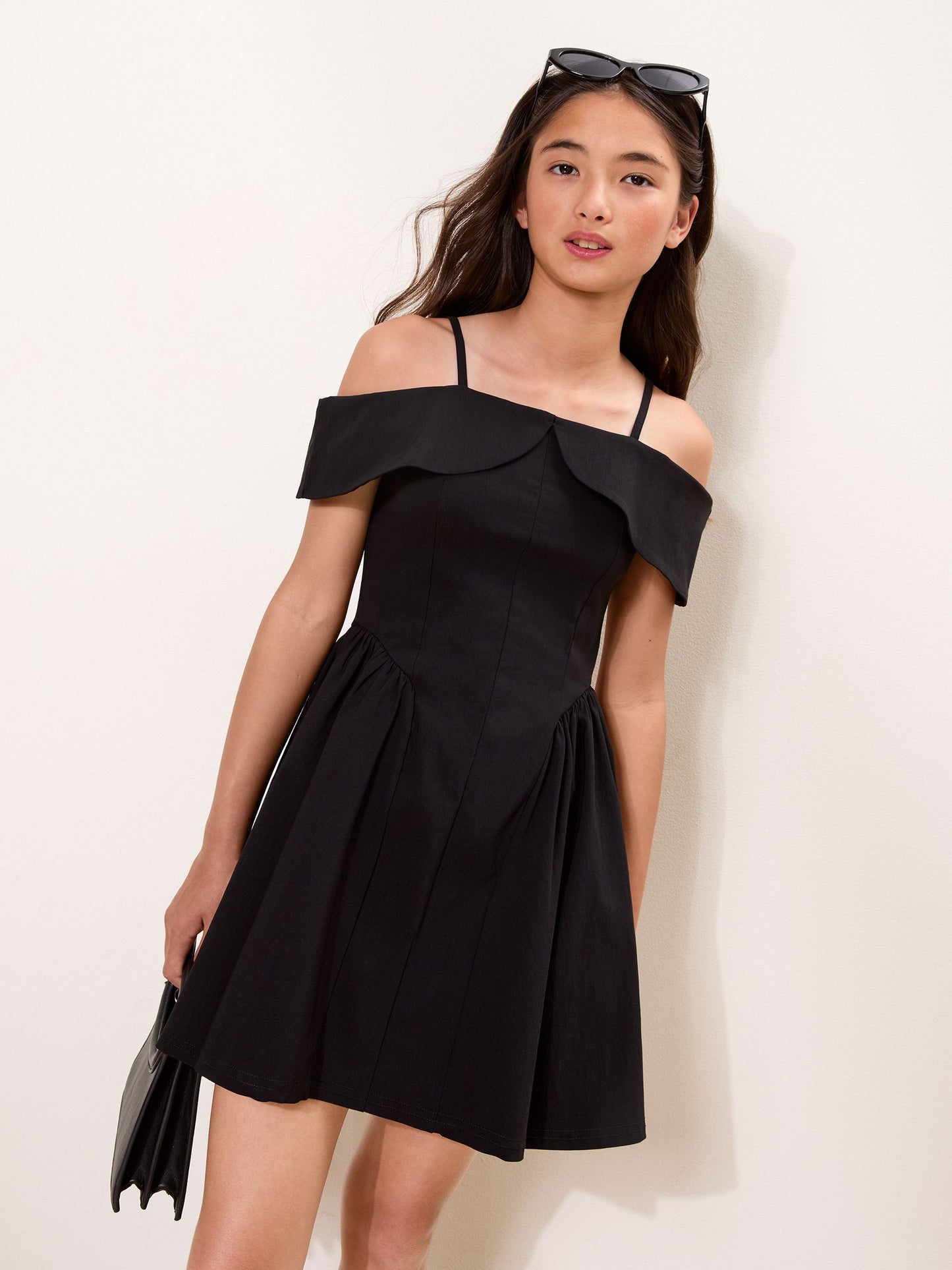 Dsiney Kidz - Lipsy Black Bardot Teen Dress (7-16yrs) image 1