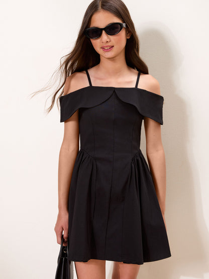Dsiney Kidz - Lipsy Black Bardot Teen Dress (7-16yrs) image 4