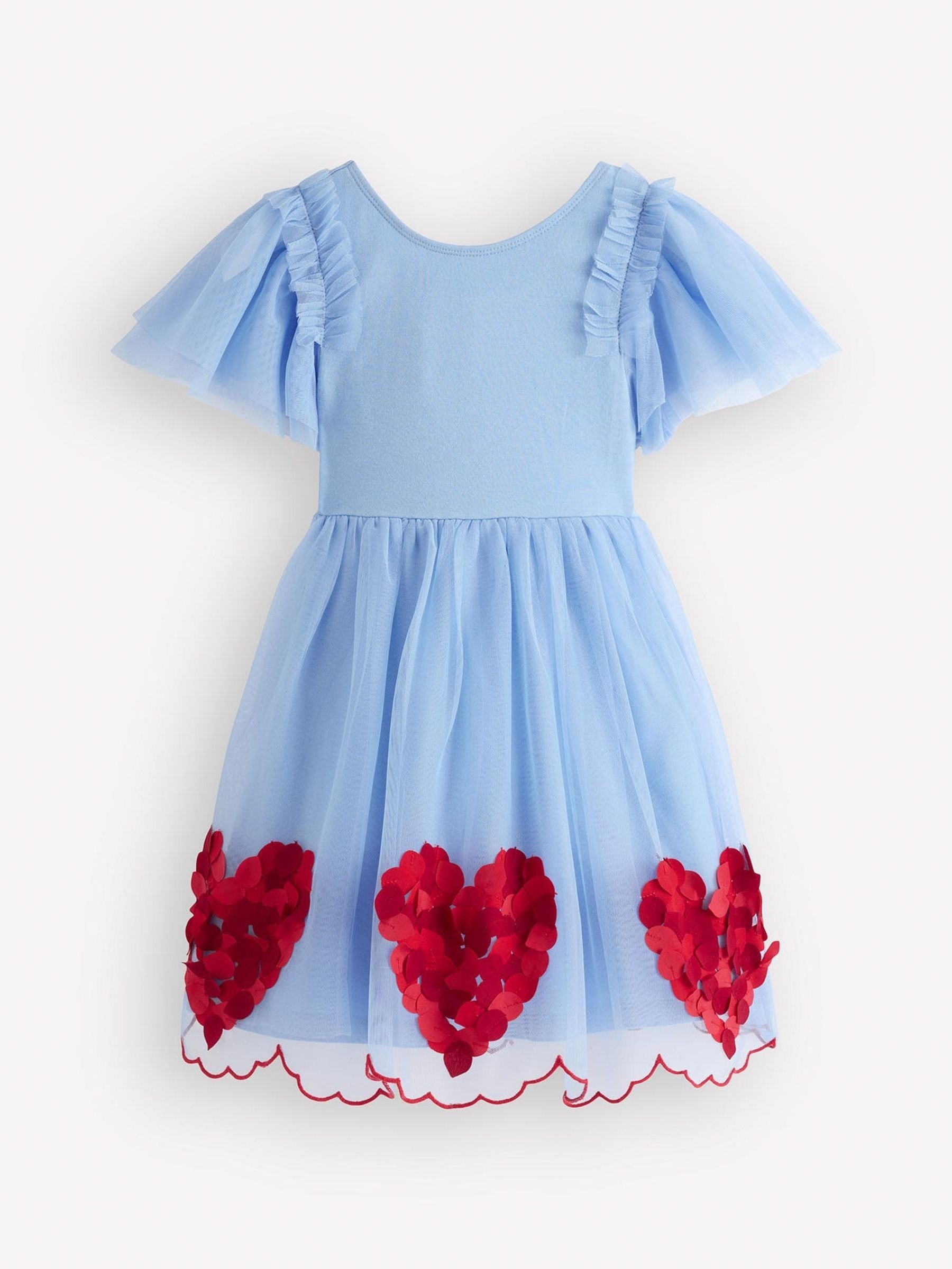 Dsiney Kidz - Boden Blue Short Sleeve Logo Tulle Dress image 1