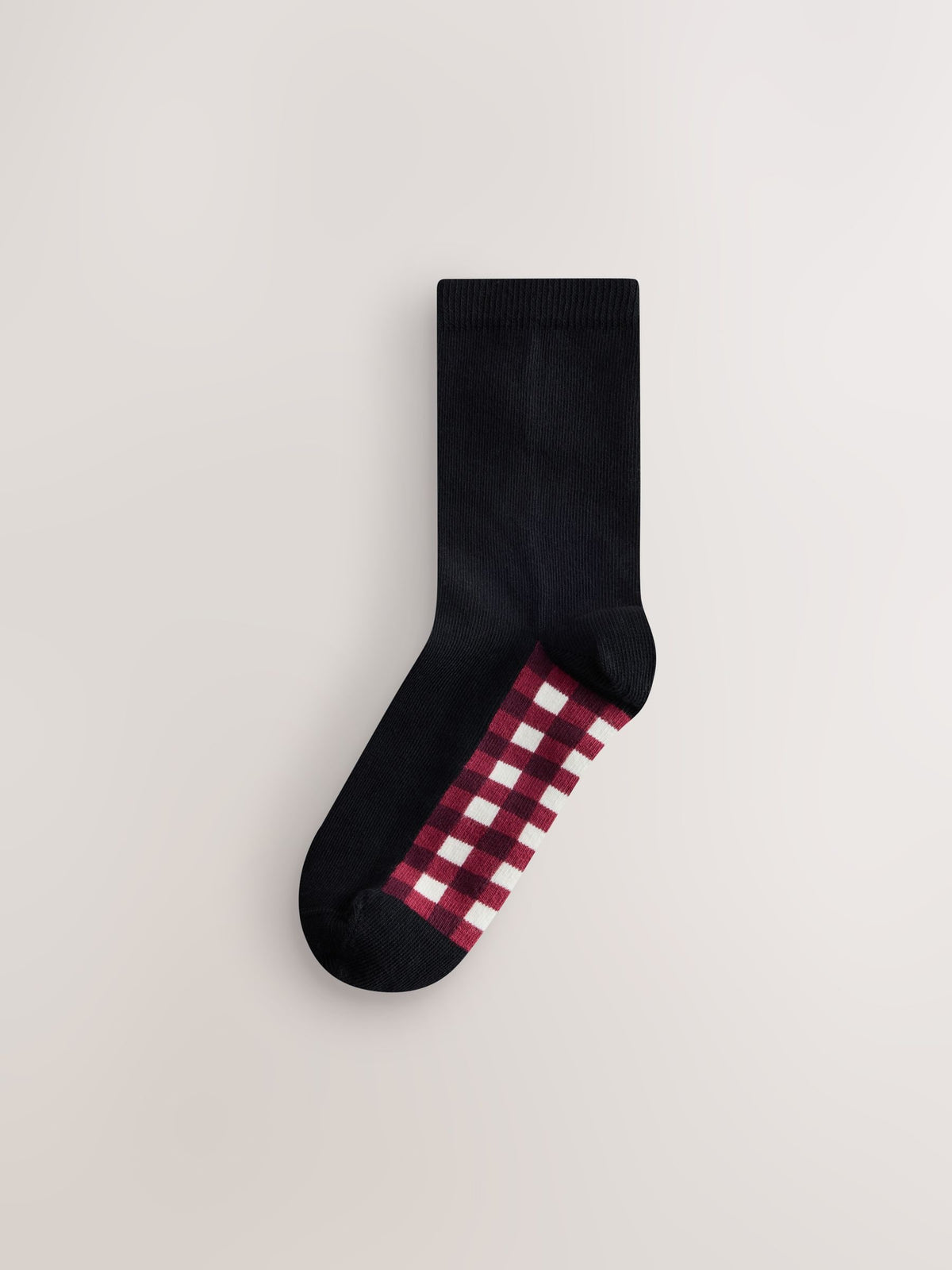 Burgundy Red Floral Footbed Ankle Socks 5 Pack - image 5