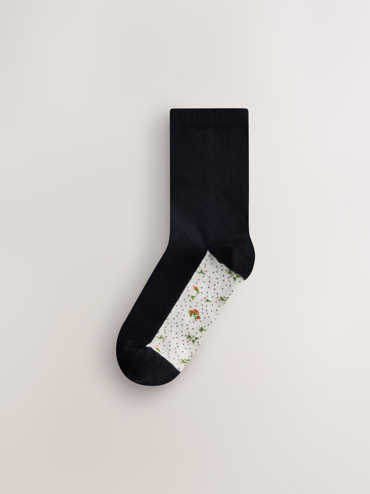 Burgundy Red Floral Footbed Ankle Socks 5 Pack - image 6