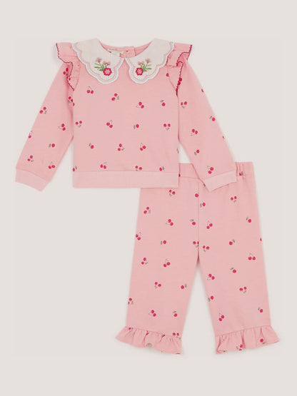Dsiney Kidz - Monsoon Pink Baby Mon Cheri Top & Joggers Set image 1