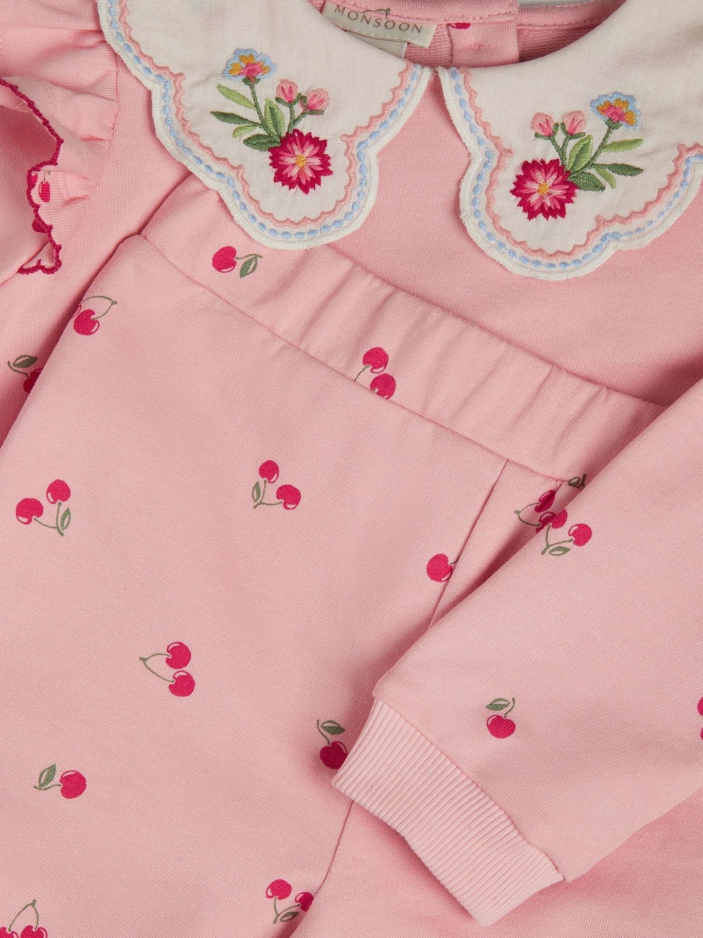 Dsiney Kidz - Monsoon Pink Baby Mon Cheri Top & Joggers Set image 2