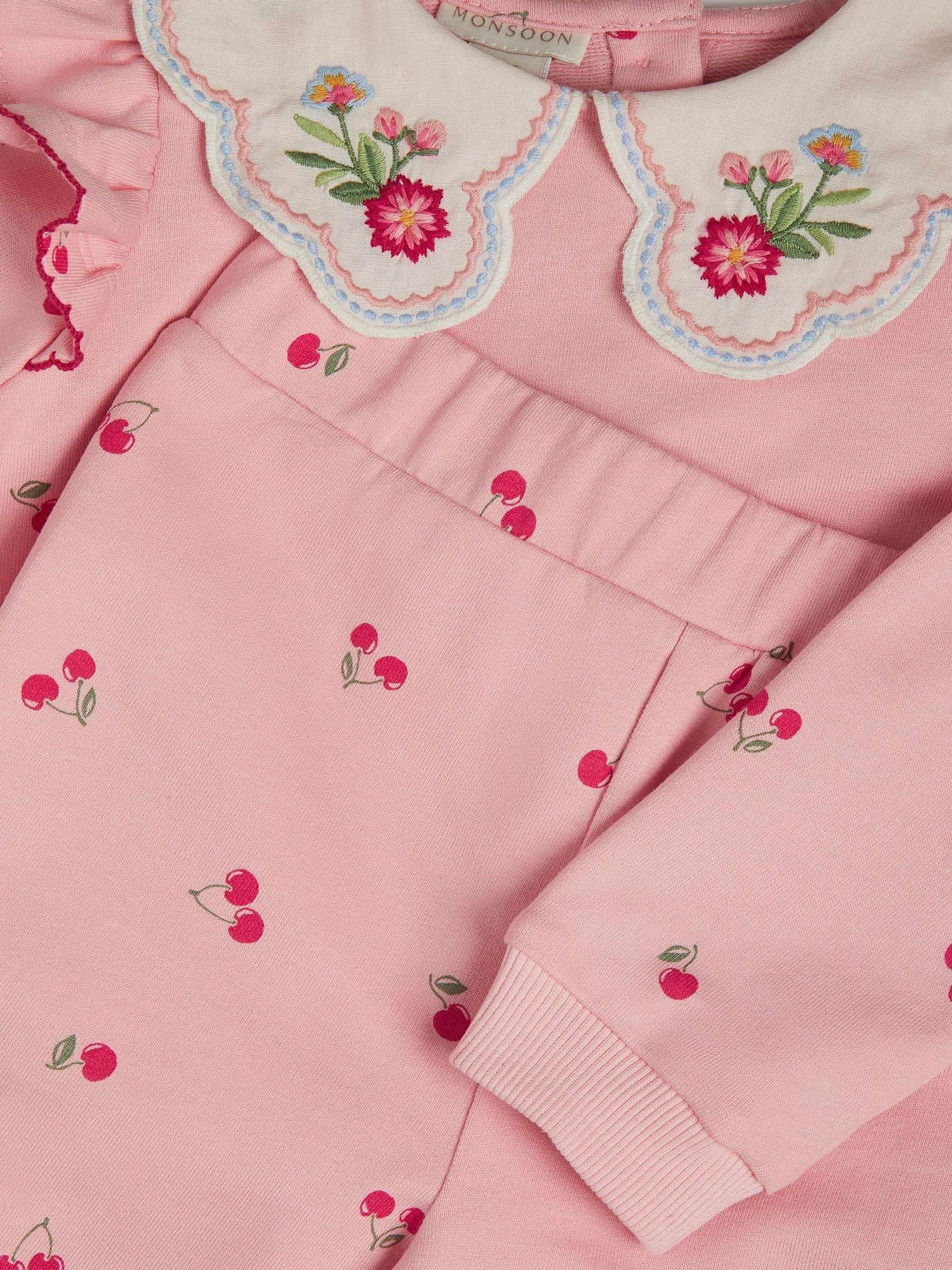 Dsiney Kidz - Monsoon Pink Baby Mon Cheri Top & Joggers Set image 2
