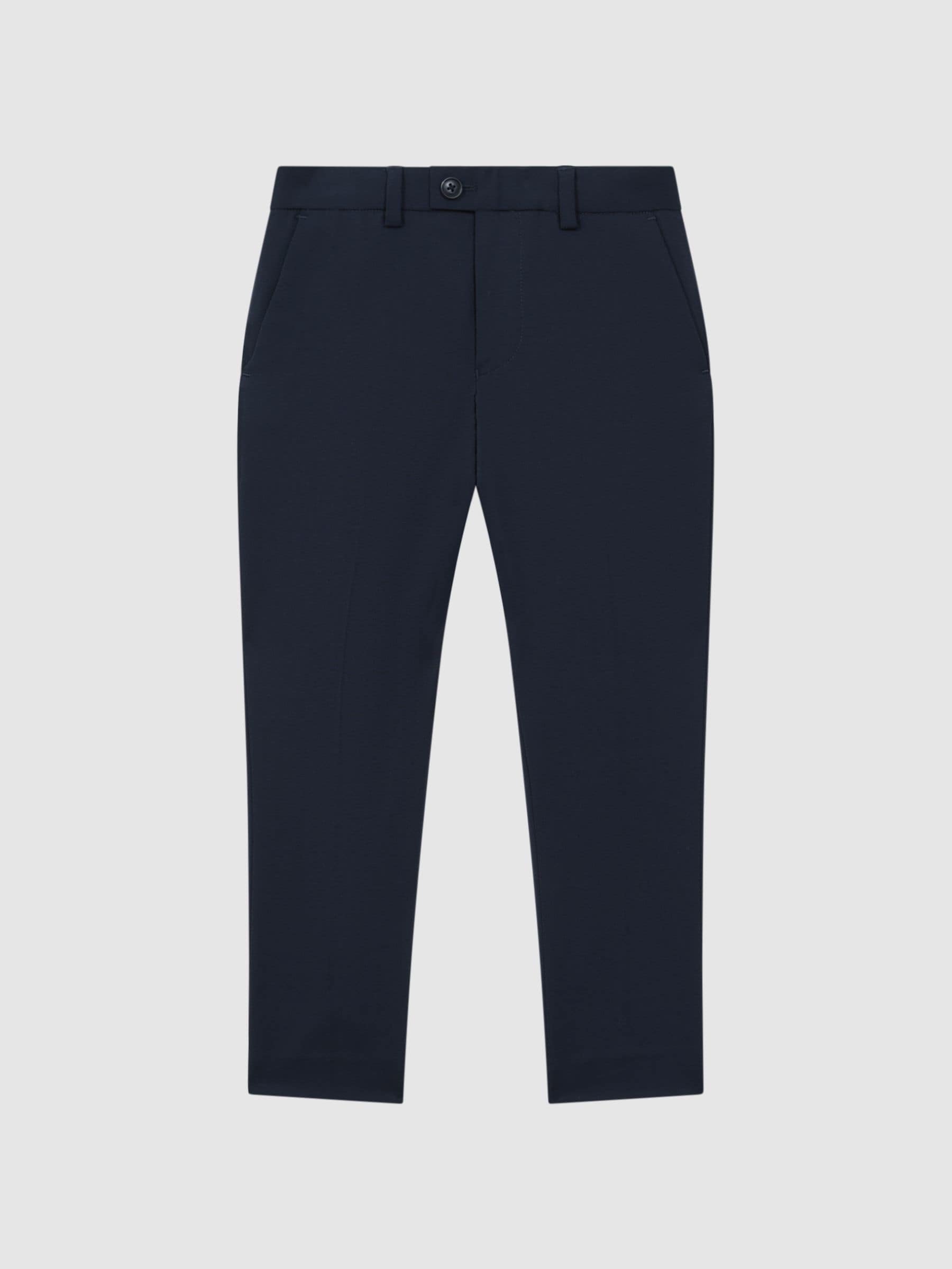 Reiss Navy Hope 3-9 yrs Wool Blend Adjustable Trousers image 2