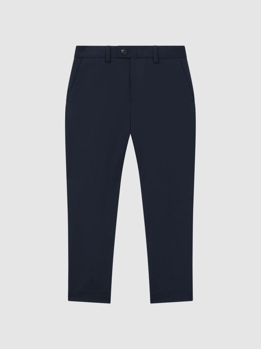Reiss Navy Hope 3-9 yrs Wool Blend Adjustable Trousers image 2