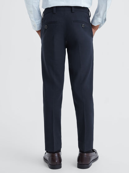 Reiss Navy Hope 3-9 yrs Wool Blend Adjustable Trousers image 5