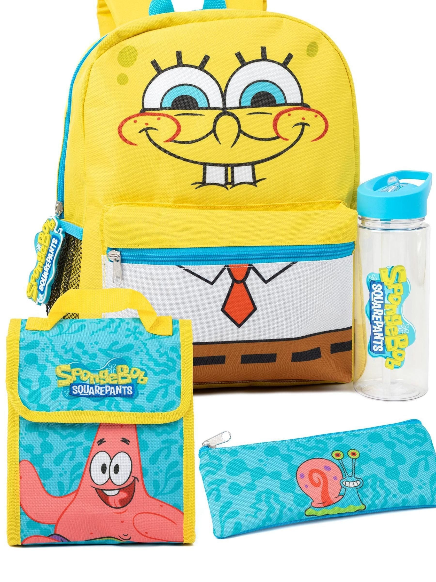 Vanilla Underground Yellow SpongeBob SquarePants Unisex Kids 4 Piece Backpack Set image 1