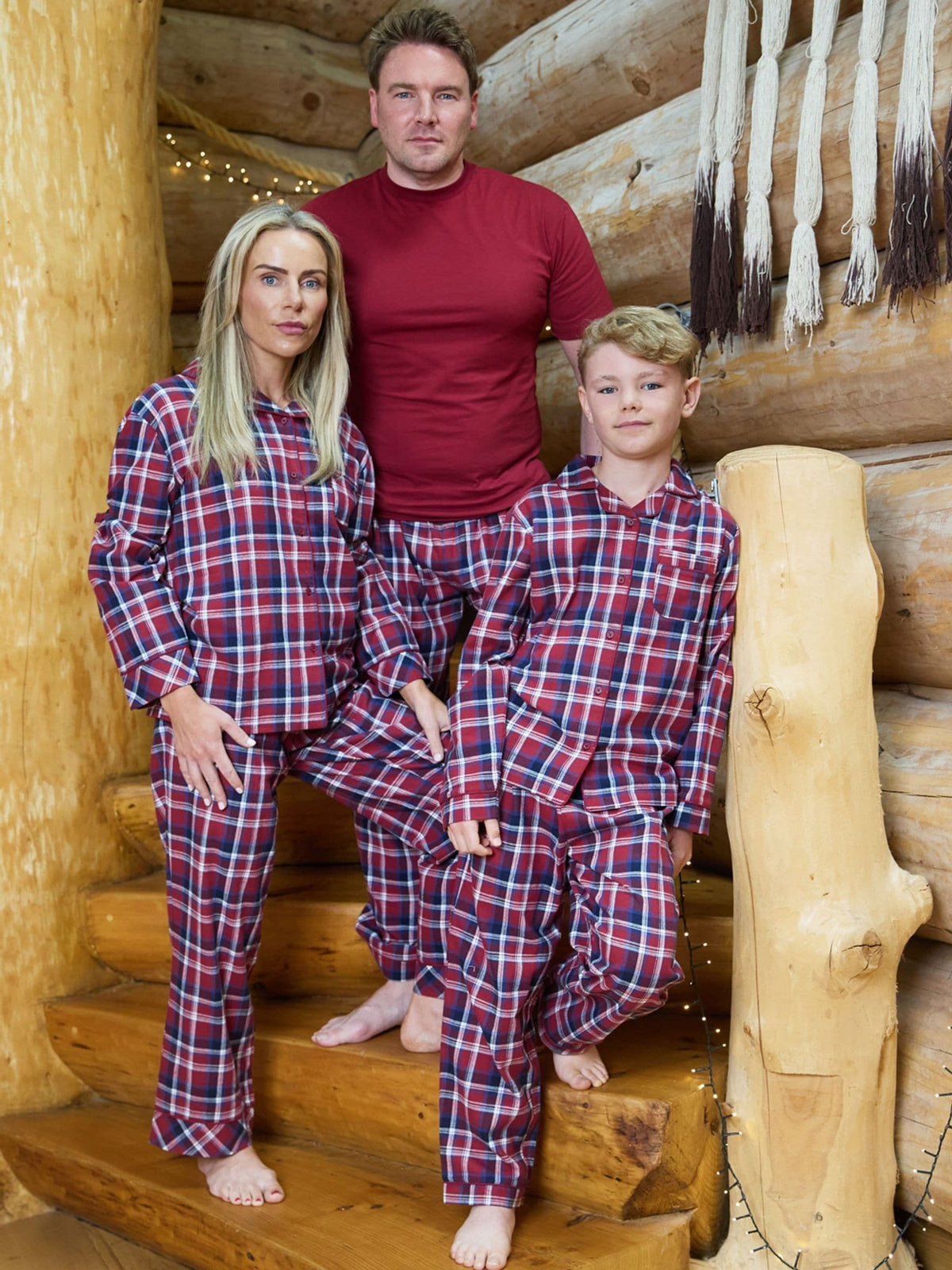 The Little Tailor Red Checked Flannel Button Through Christmas Onesie - image 4
