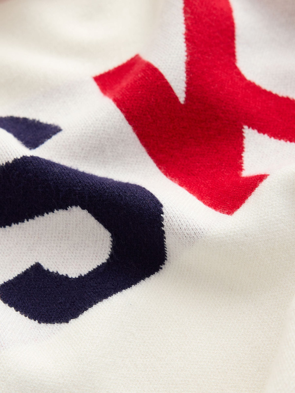 The Little Tailor Navy Blue/Red/Cream Ski Text Jumper - image 8