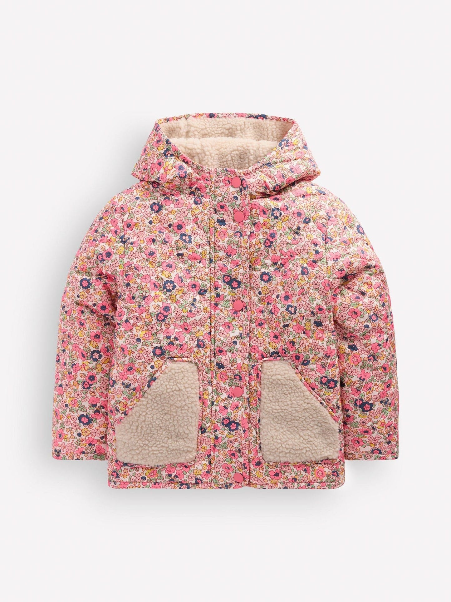 Dsiney Kidz - Boden Pink Borg Padded Jacket image 1