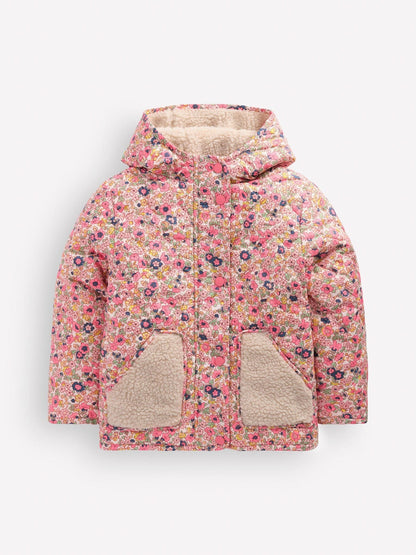 Dsiney Kidz - Boden Pink Borg Padded Jacket image 1