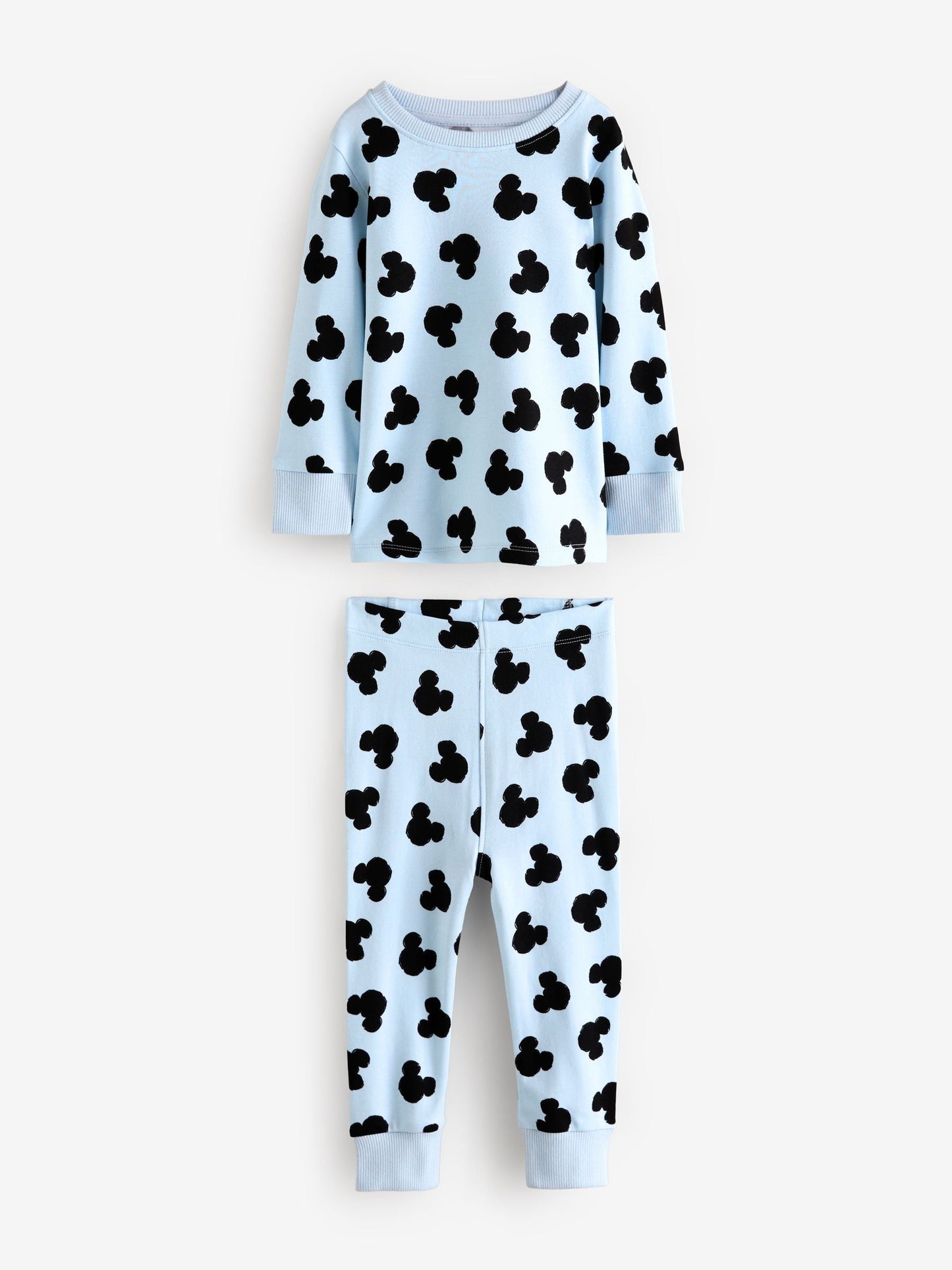Blue/Ecru Mickey Mouse Snuggle Pyjamas 3 Pack (9mths-10yrs)