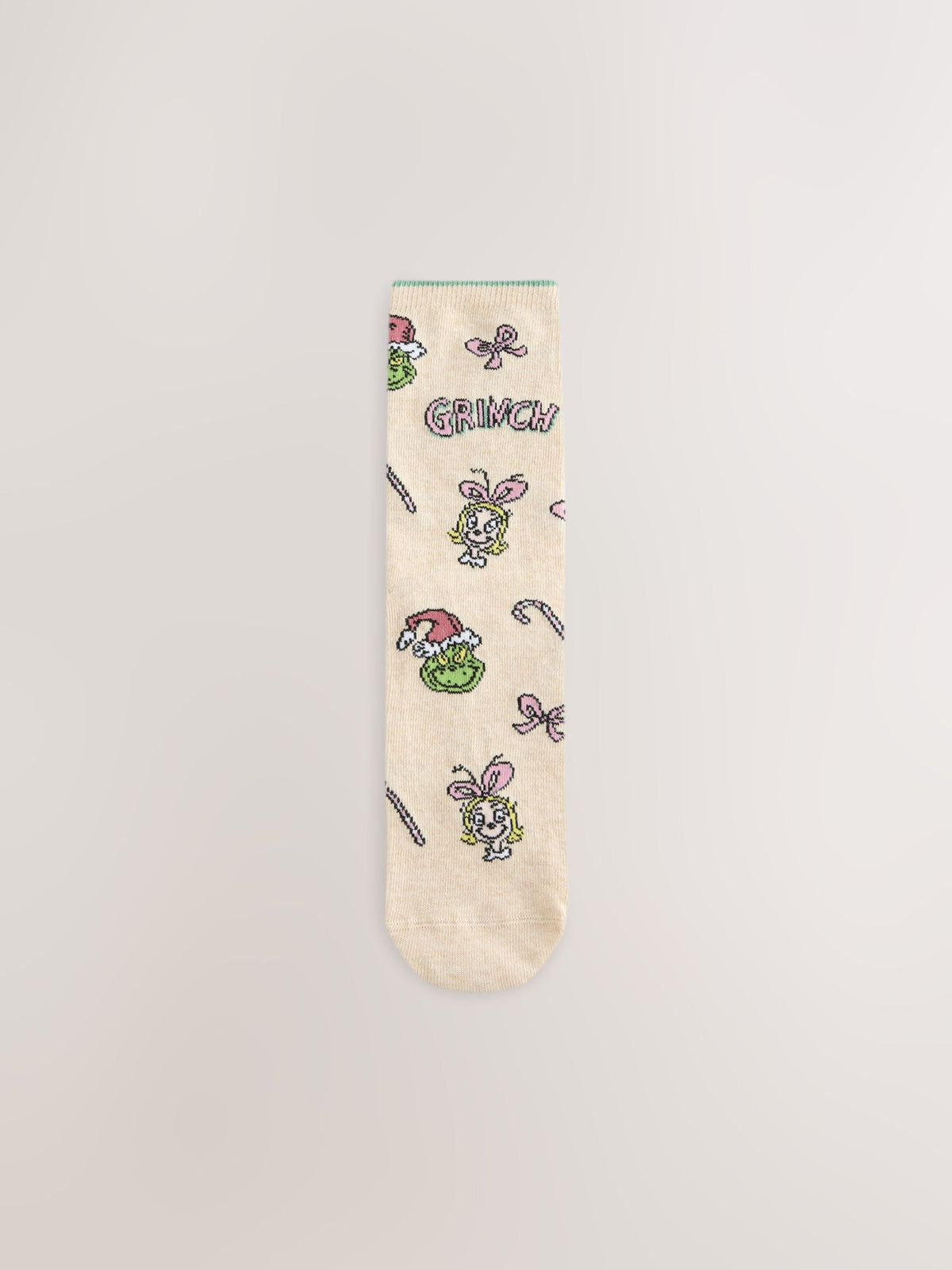 Pink/Green Christmas The Grinch Licensed Ankle Socks 4 Pack - image 4