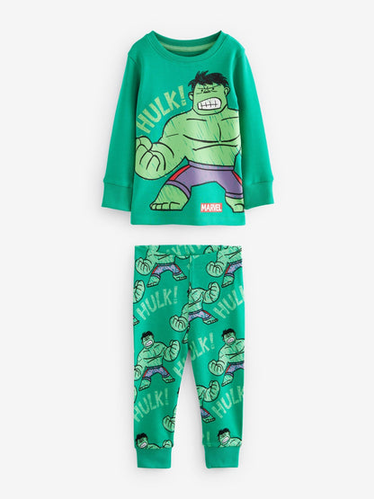 Marvel Red/Green/Blue Snuggle Pyjamas 3 Pack (9mths-8yrs)