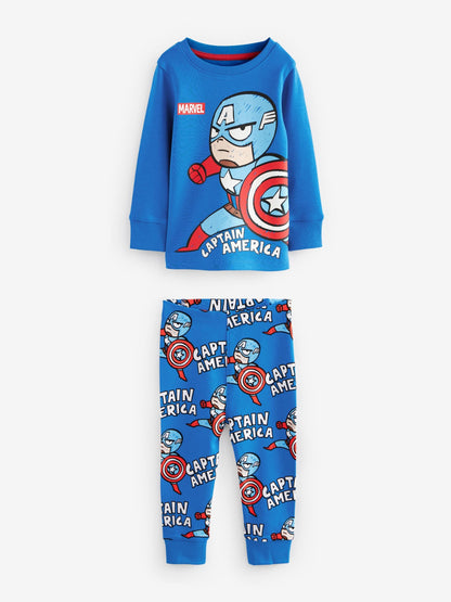 Marvel Red/Green/Blue Snuggle Pyjamas 3 Pack (9mths-8yrs)