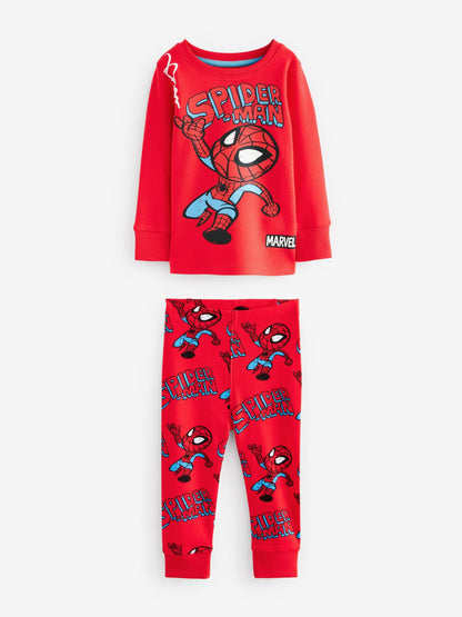 Marvel Red/Green/Blue Snuggle Pyjamas 3 Pack (9mths-8yrs)