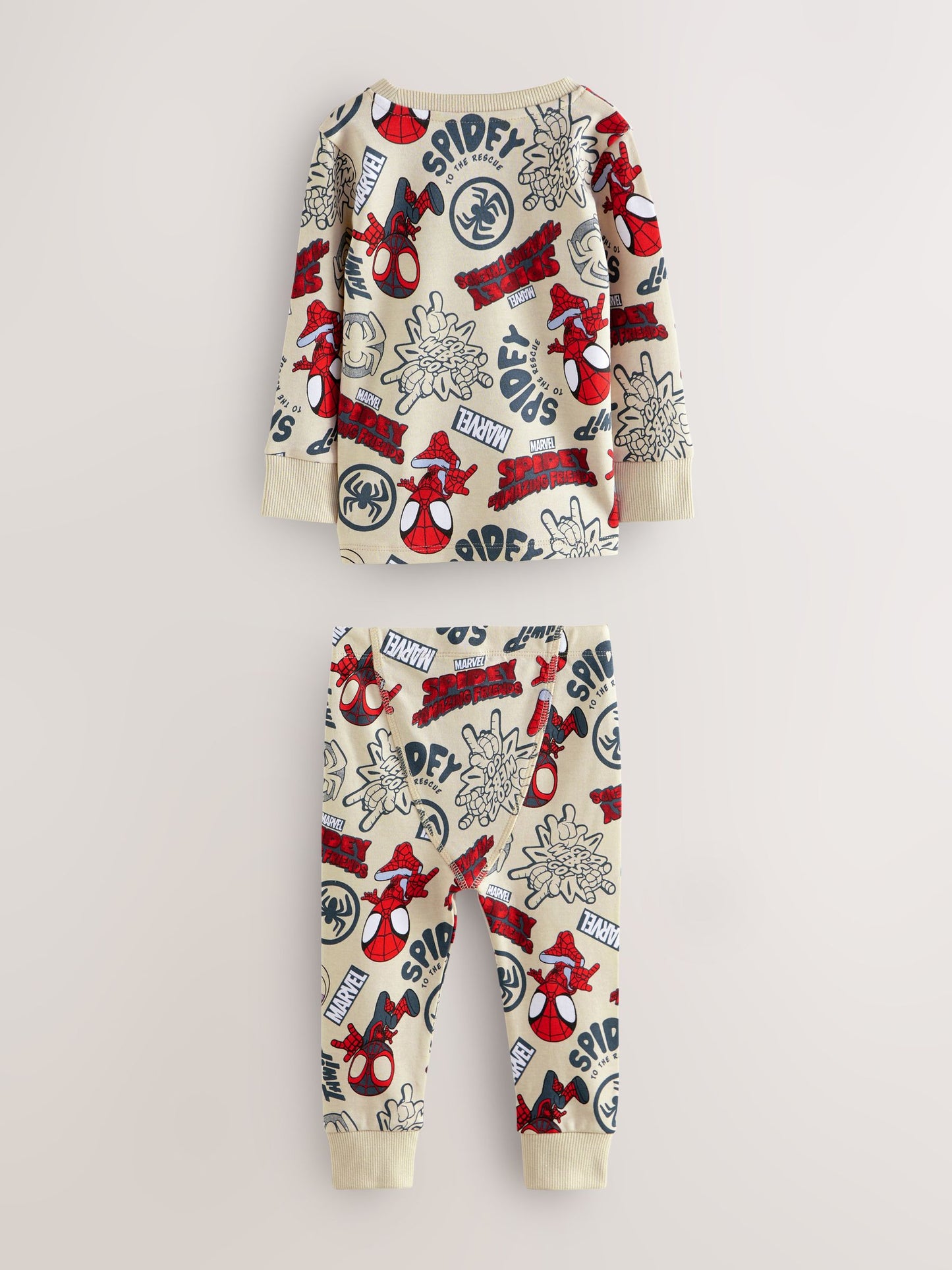 Dsiney Kidz - Spidey and Friends Red/Ecru Cream 2 Pack Snuggle Pyjamas (12mths-8yrs) image 6