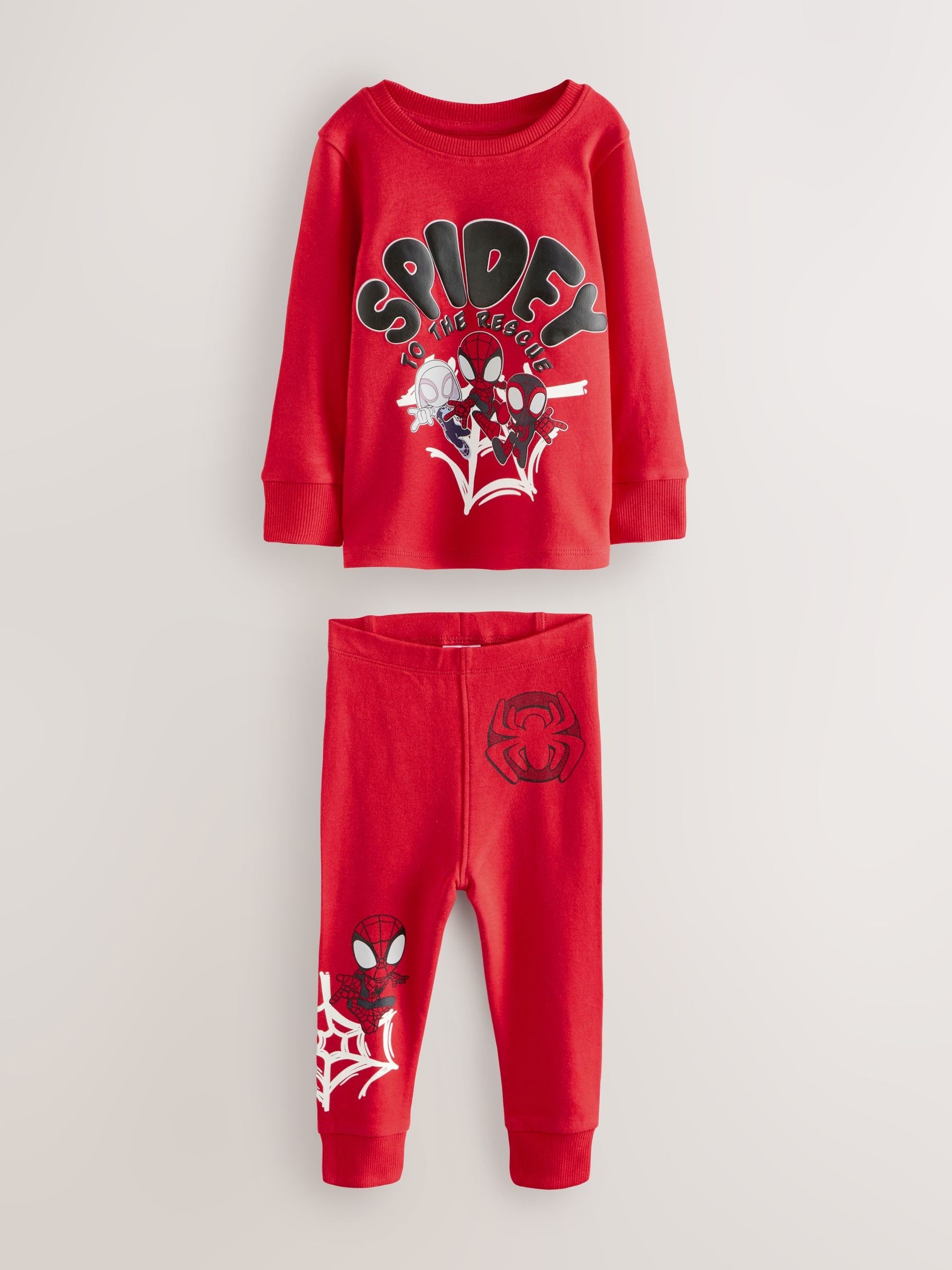 Dsiney Kidz - Spidey and Friends Red/Ecru Cream 2 Pack Snuggle Pyjamas (12mths-8yrs) image 7