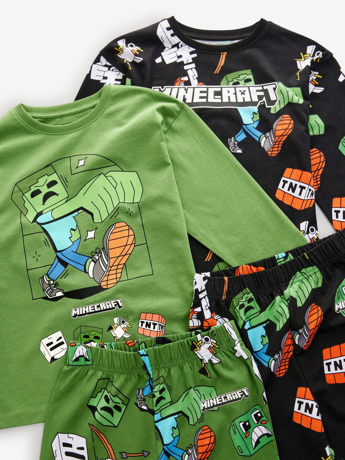 Black/Green Minecraft Pyjamas 2 Pack (5-16yrs) - image 11