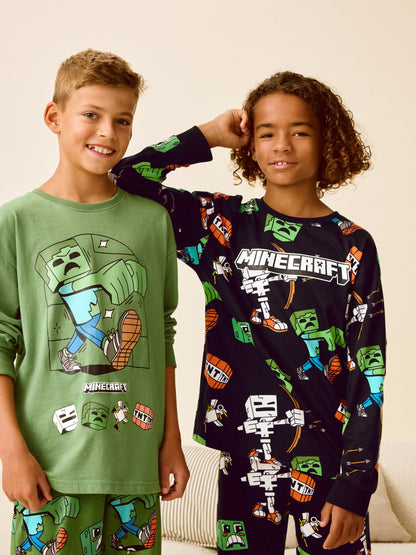 Black/Green Minecraft Pyjamas 2 Pack (5-16yrs) - image 2