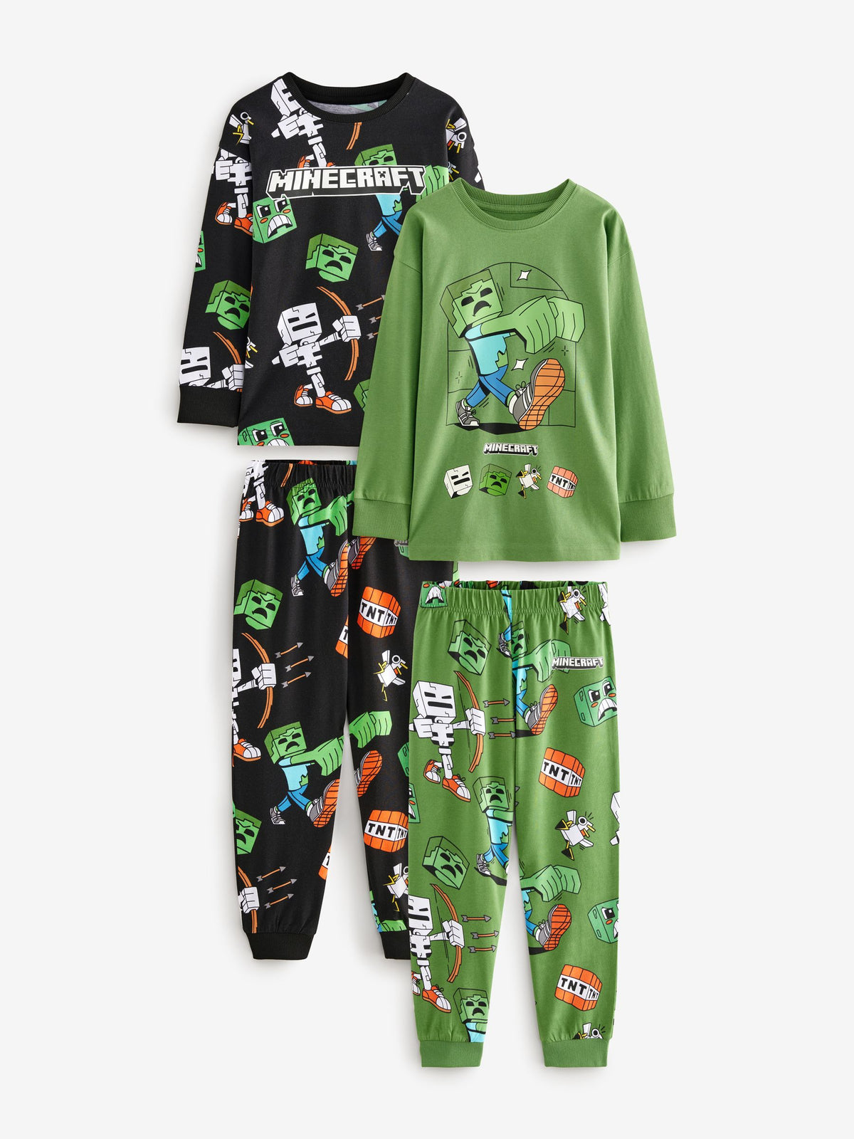 Black/Green Minecraft Pyjamas 2 Pack (5-16yrs) - image 4