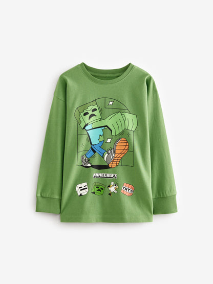 Black/Green Minecraft Pyjamas 2 Pack (5-16yrs) - image 5