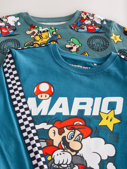 Dsiney Kidz - Mario Kart Green/Blue Jogger Pyjamas 2 Pack (3-14yrs) image 4
