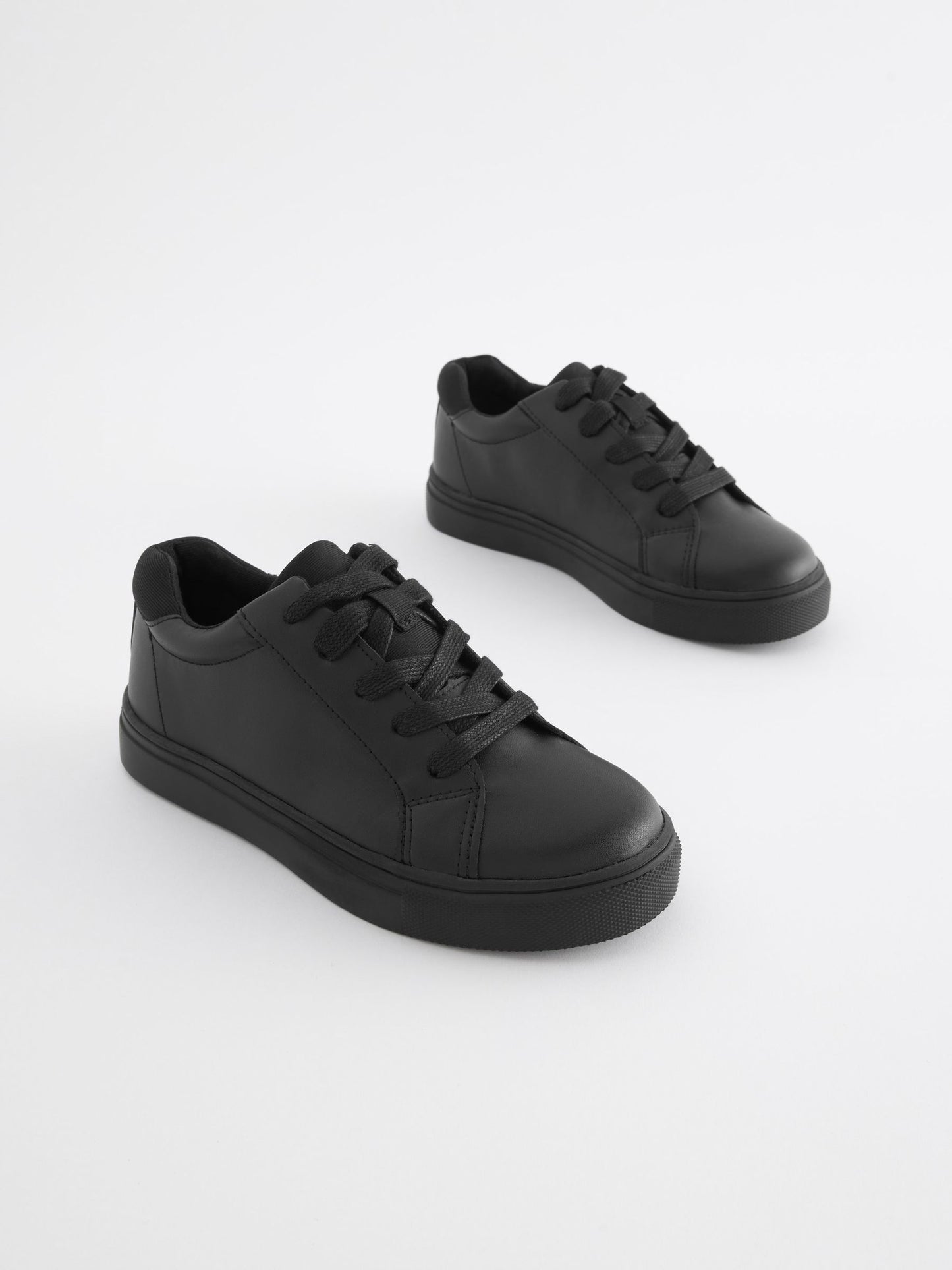 Black Standard Fit (F) Lace Up School Shoes image 1