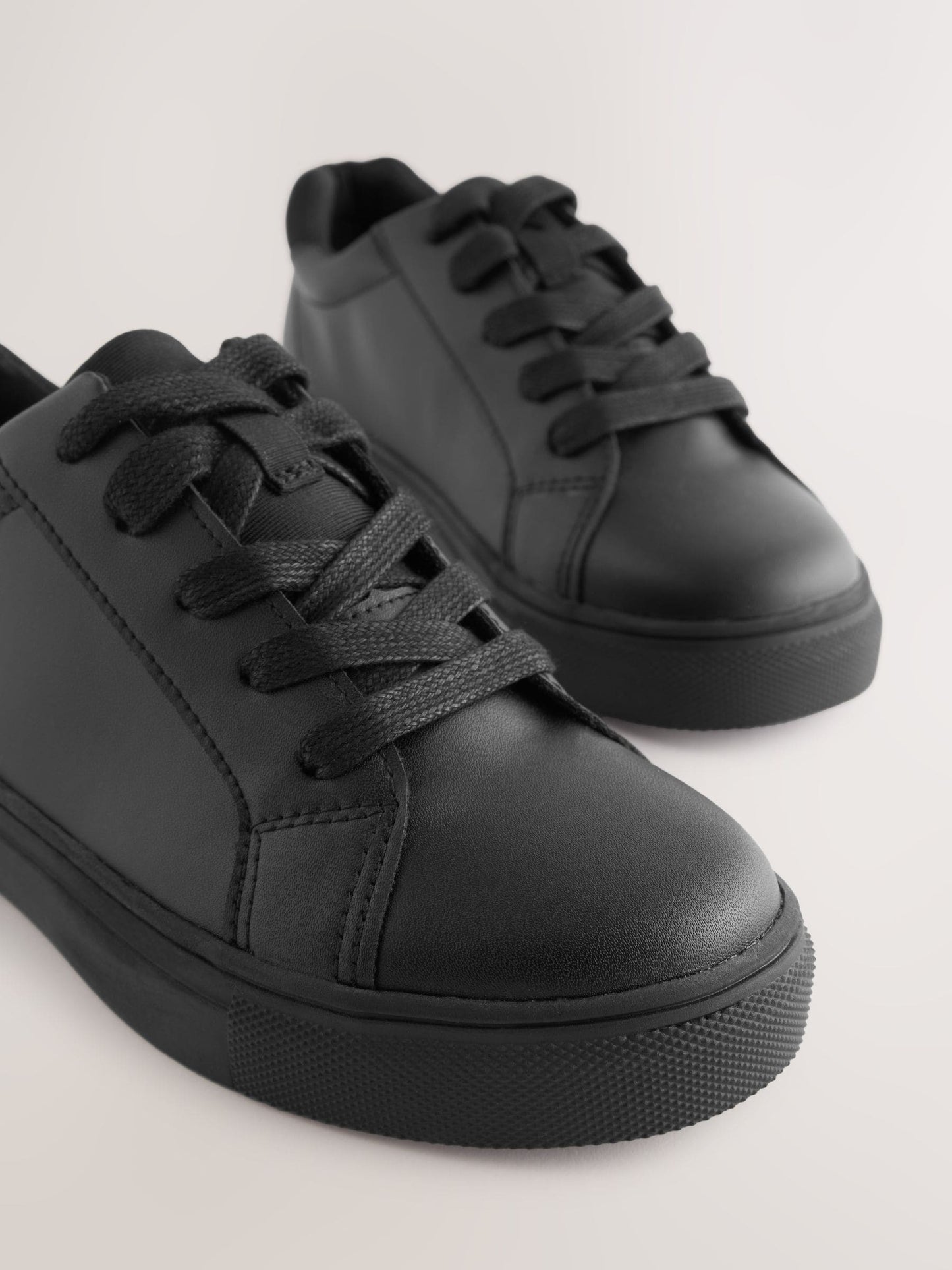 Black Standard Fit (F) Lace Up School Shoes image 4
