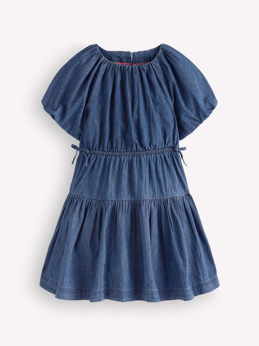 Dsiney Kidz - Boden Blue Bow Waist Woven Dress image 1
