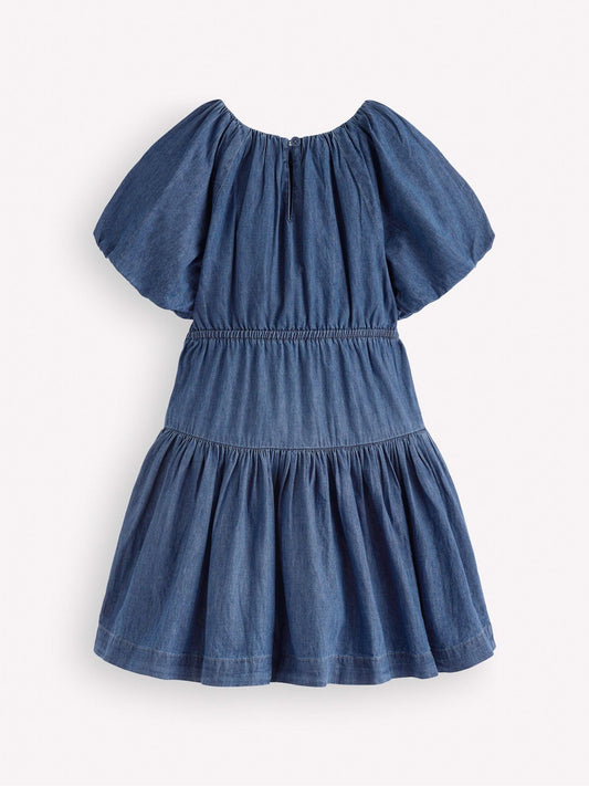 Dsiney Kidz - Boden Blue Bow Waist Woven Dress image 2