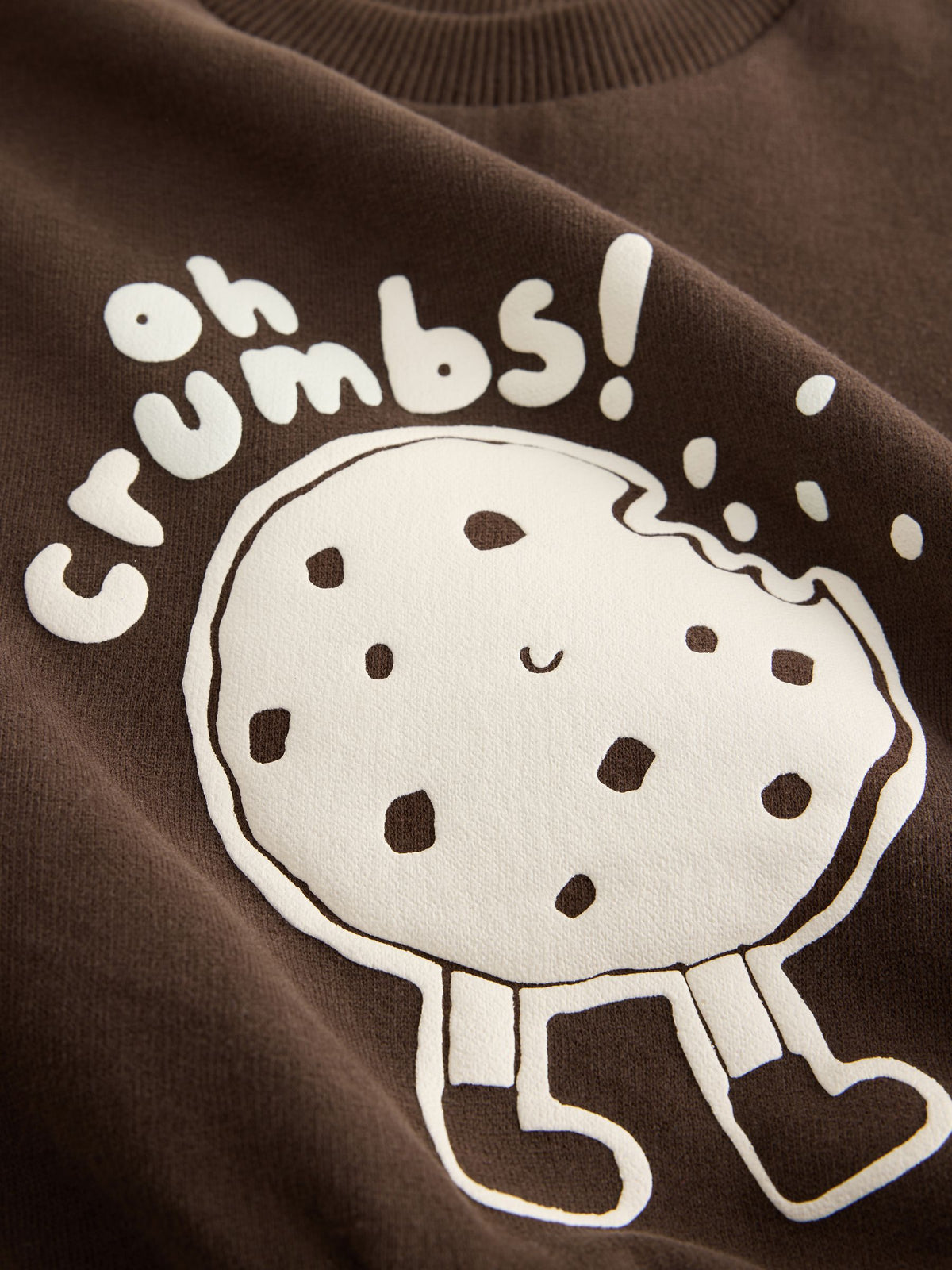 Chocolate Brown Cookie Crew Neck Sweatshirt (3mths-7yrs) - image 3
