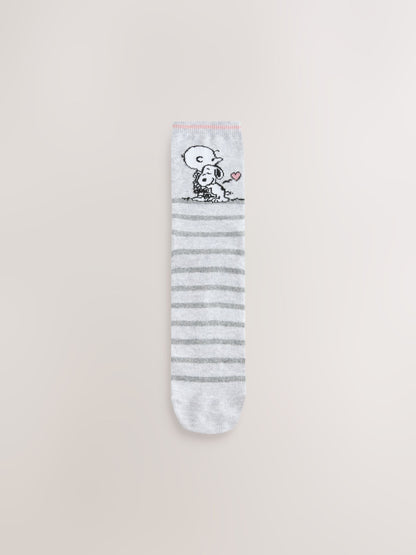 Rust Brown/Green/Pink Snoopy Licensed Ankle Socks 4 Pack - image 3