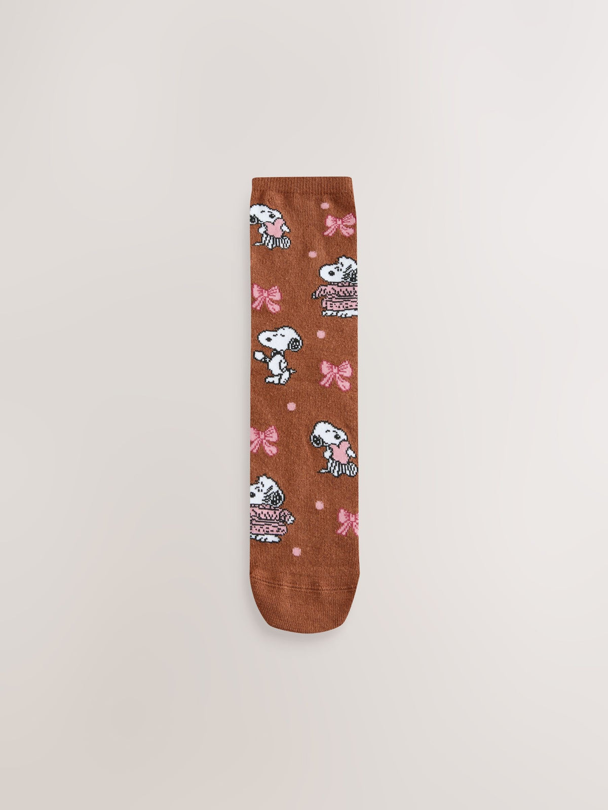 Rust Brown/Green/Pink Snoopy Licensed Ankle Socks 4 Pack - image 4