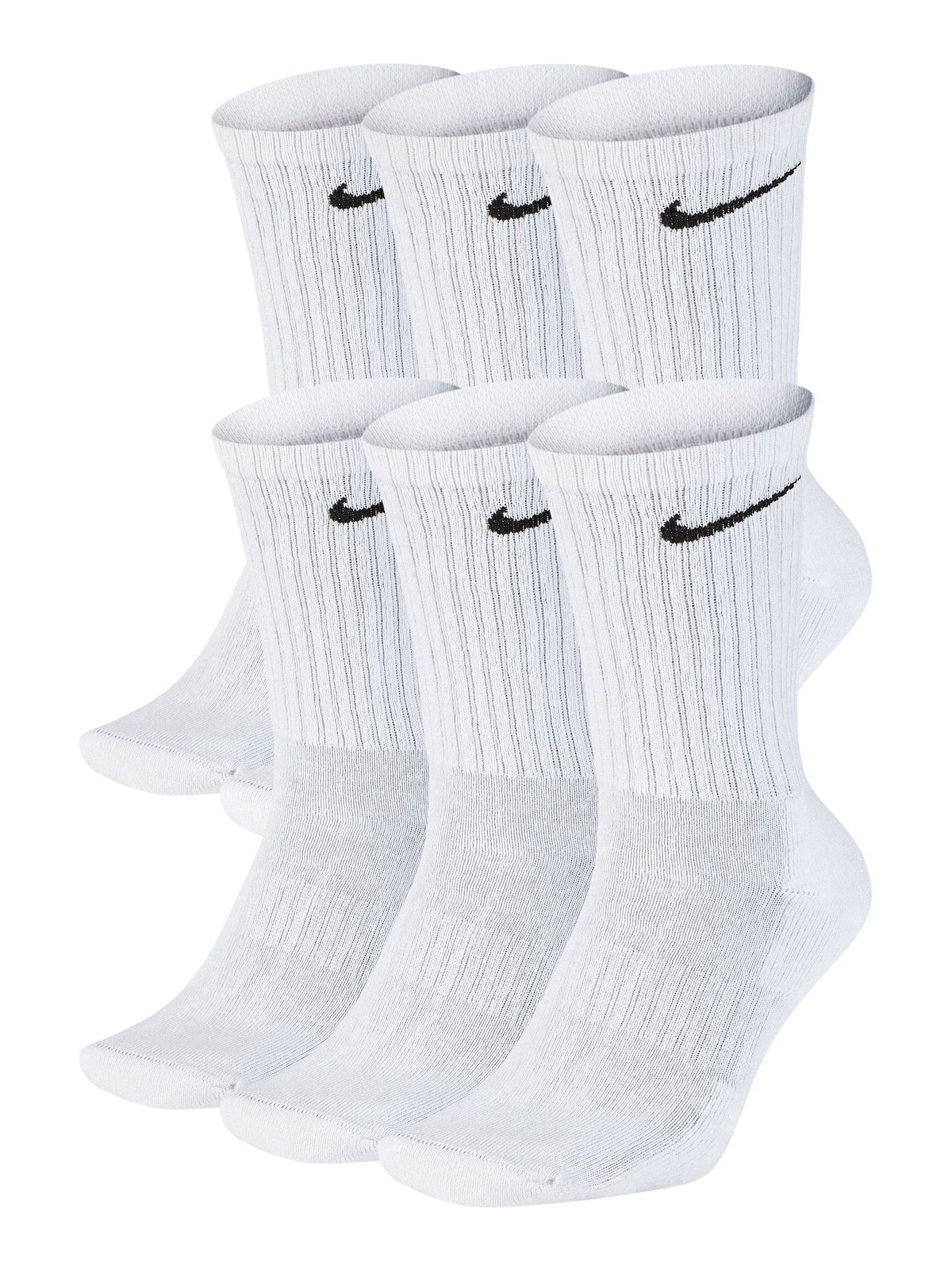 Nike White Crew Everyday Cushioned Socks 6 Pack - image 2