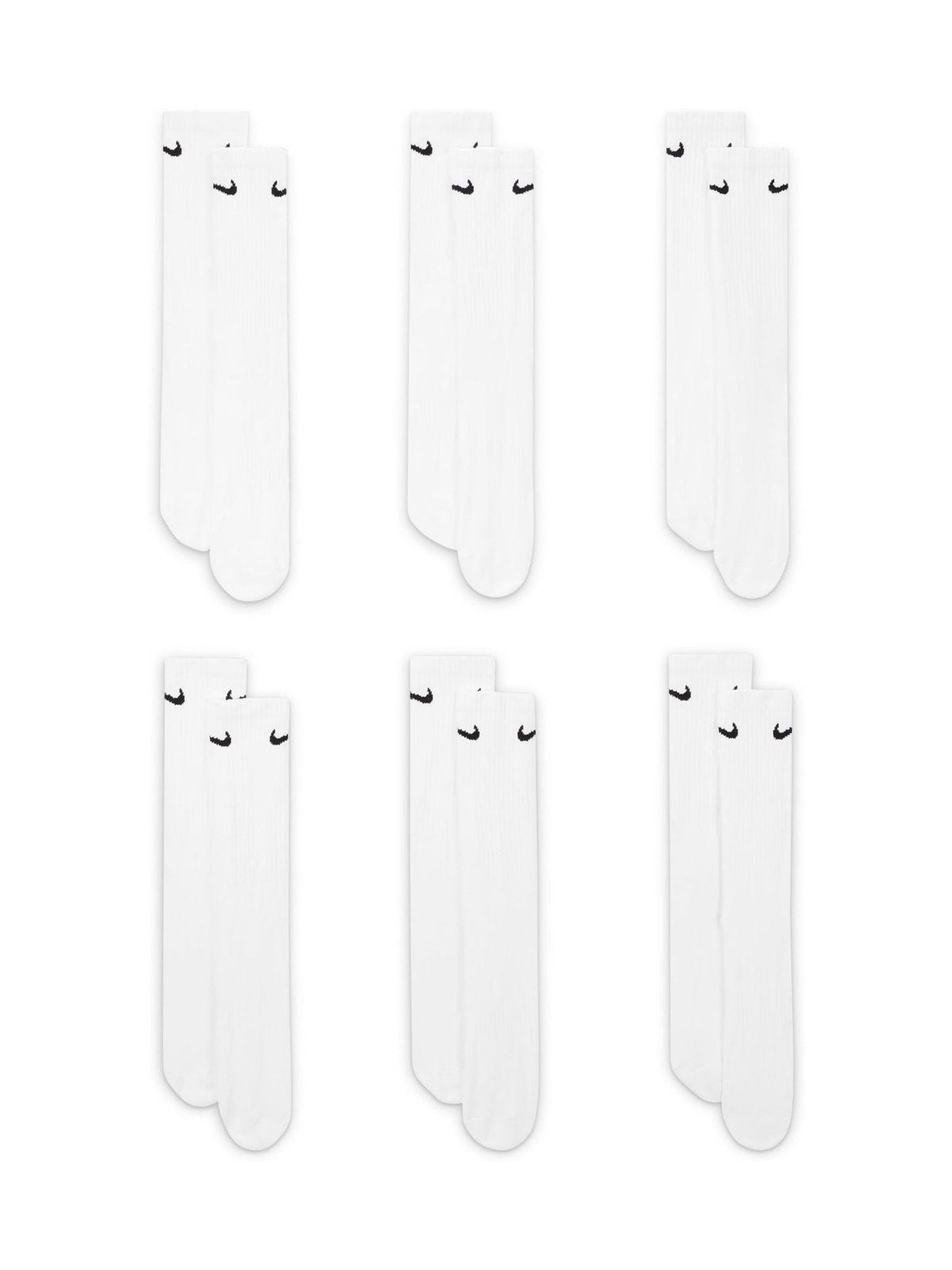 Nike White Crew Everyday Cushioned Socks 6 Pack - image 4