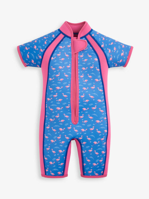 JoJo Maman Bébé Blue Floral Print Junior Wetsuit image 1
