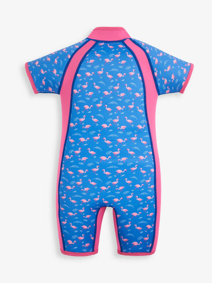 JoJo Maman Bébé Blue Floral Print Junior Wetsuit image 2