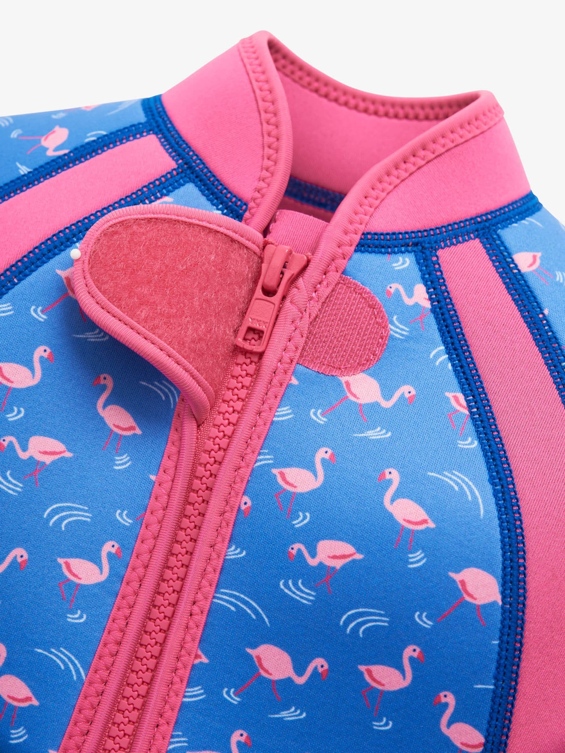 JoJo Maman Bébé Blue Floral Print Junior Wetsuit image 3