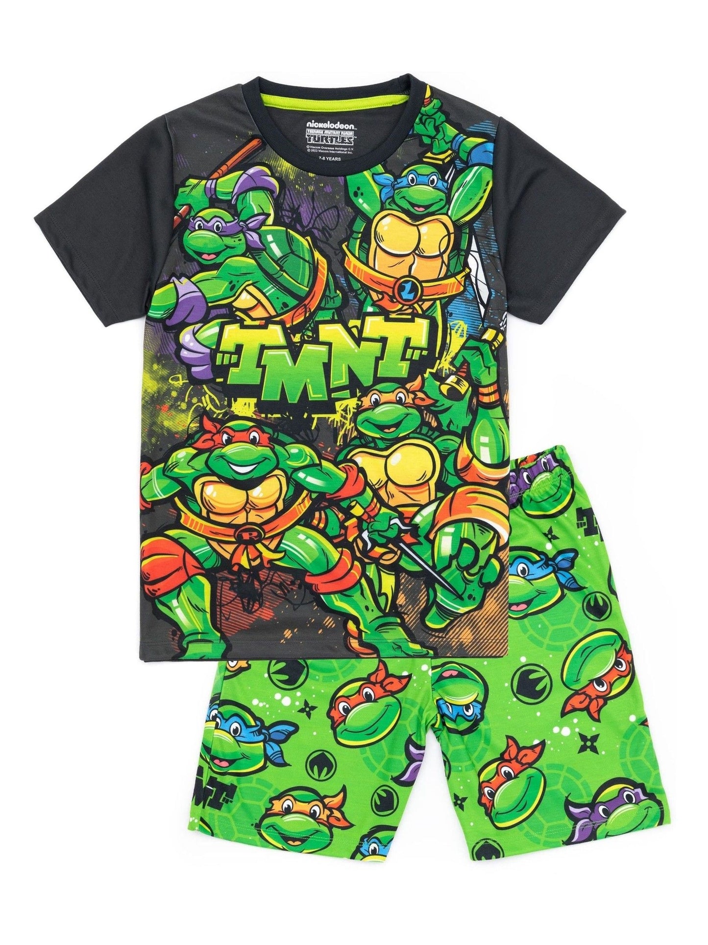 Vanilla Underground Green Boys Ninja Turtles Short Pyjamas image 3