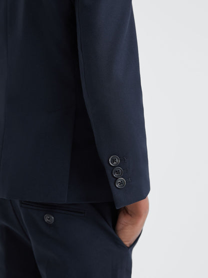 Reiss Navy Hope 9-14 yrs Wool Blend Single Breasted Blazer image 4