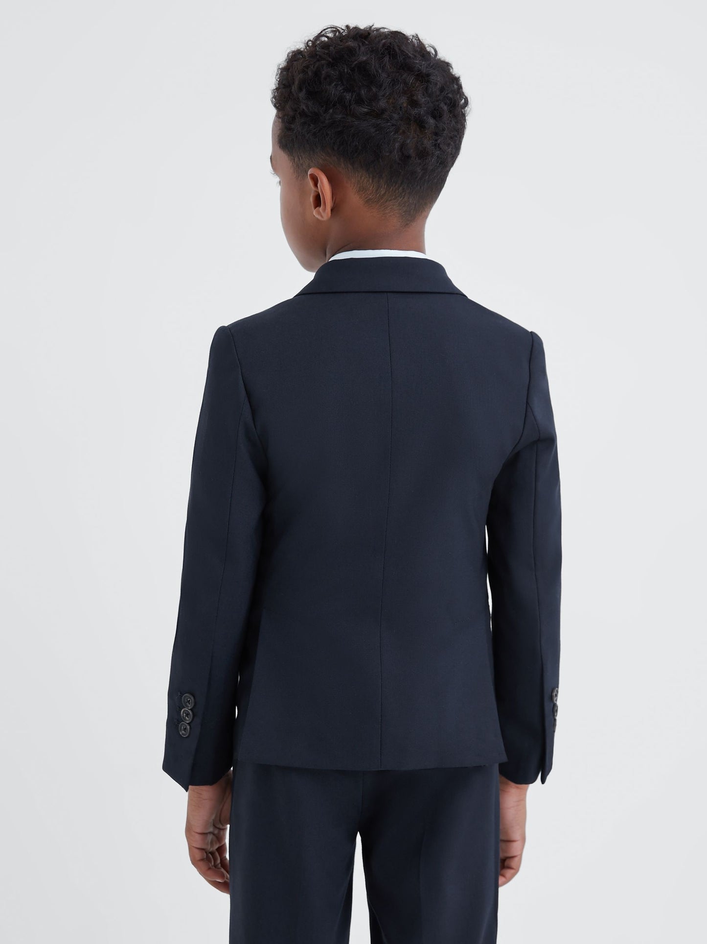 Reiss Navy Hope 9-14 yrs Wool Blend Single Breasted Blazer image 5