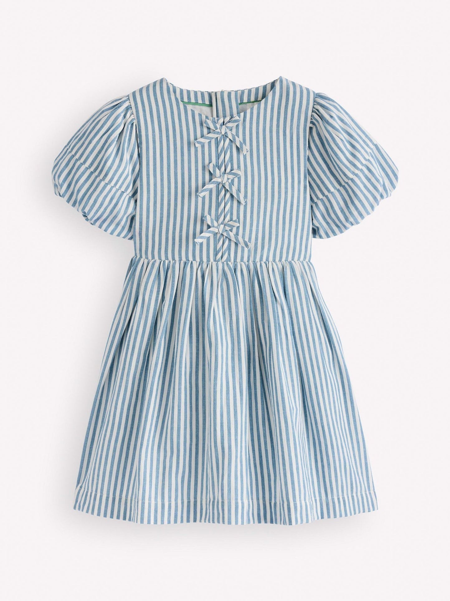 Dsiney Kidz - Boden Blue Bow Front Woven Dress image 1
