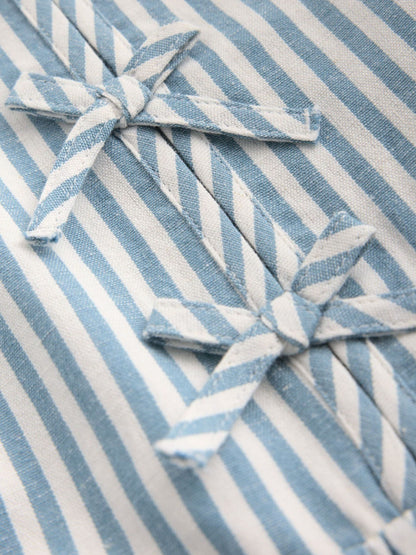 Dsiney Kidz - Boden Blue Bow Front Woven Dress image 3